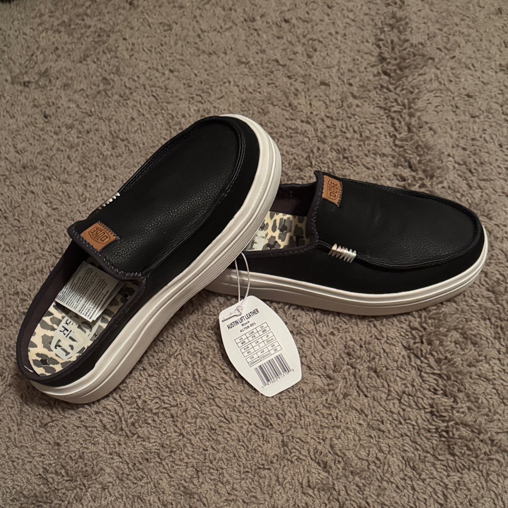 Hey Dude Black Slip-On Mules